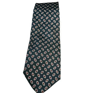 Brooks Brothers Men's Black Floral Pattern Silk Neckwear Tie